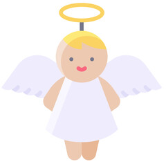 Angel  icon, Christmas related vector illustration
