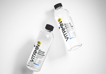 Two Water Bottle Mockup Composition