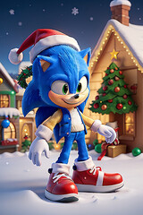 santa claus on a sledge