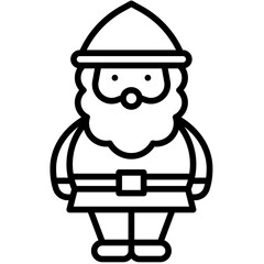 Gnome icon, Christmas related vector illustration