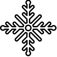 Snowflake icon, Christmas related vector illustration