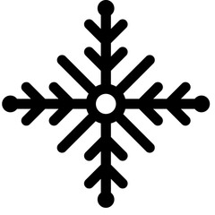 Snowflake icon, Christmas related vector illustration