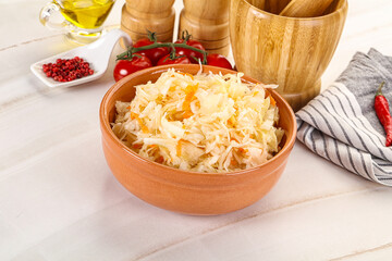 Homemade fermented cabbage Sauerkraut