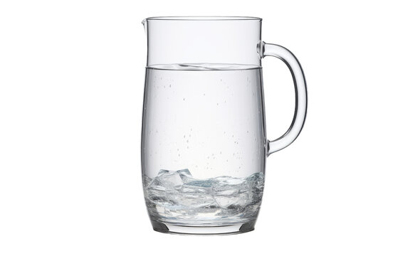 Crystal Clear Glass Water Jug On Transparent Background