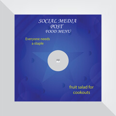 Food menu New corporet social media design ,