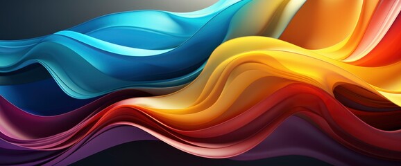 Stunning 3D Render Abstract Multicolor Spectrum , Background Banner HD