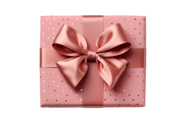 Vintage holiday gift in pastel colors. Top view. Happy birthday, mother's day, new year, valentine's day, Christmas, anniversary and wedding greetings. Gift box with ribbon