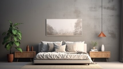 Clean and cosy interior beautiful design ideas concept contemporary ideas design element room mockup template showcase backdrop bedroom with daylight cosy interior background