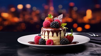 strawberry background dessert food illustration caramel cheesecake, pudding tiramisu, sorbet parfait strawberry background dessert food - obrazy, fototapety, plakaty