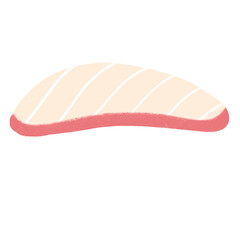 Sushi Kampachi Fish Cartoon illustration Japanese Food Japanese Sticker Sushi Sticker