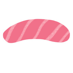 Sushi Tuna Chutoro Cartoon illustration Japanese Food Japanese Sticker Sushi Sticker