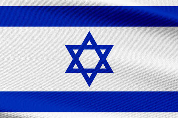 Close-up view of Israel National flag.