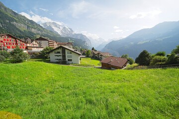 Wengen in the Bernese Oberland in Switzerland 