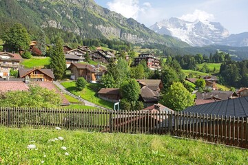 Wengen in the Bernese Oberland in Switzerland 