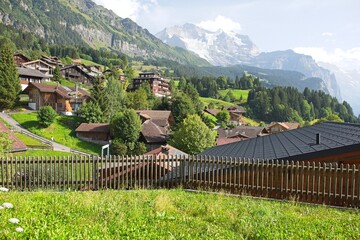 Wengen in the Bernese Oberland in Switzerland 