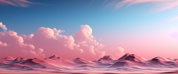 Clear Blue Sky Glowing Pink Golden , Background Banner HD
