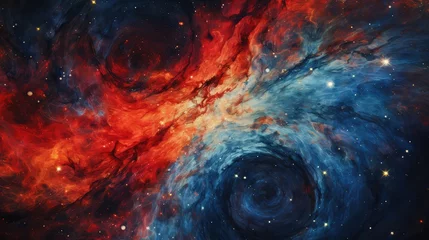 Zelfklevend Fotobehang universe dark energy background illustration expansion acceleration, cosmology theory, unknown force universe dark energy background © vectorwin