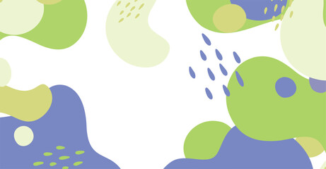 Abstract background various shapes and doodle objects pastel color