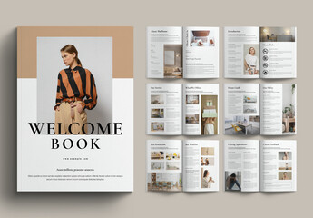 Welcome Book Template Design Layout