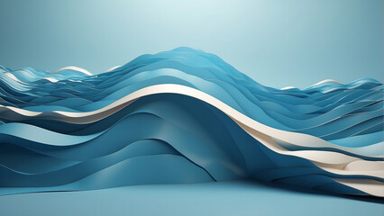 abstract background with waves - obrazy, fototapety, plakaty