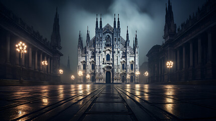 Naklejka premium Milan Italy. Milan Cathedral Duomo di Milano