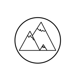 Mountain Vector Line Icon 