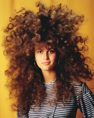 An Eighties Portrait of a Young Woman Having a Bad Hair Day
