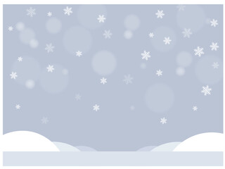 静かに雪のふるイメージの背景画像