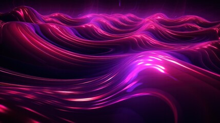 Hypnotic Electric Waves in Magenta Virtual Reality
