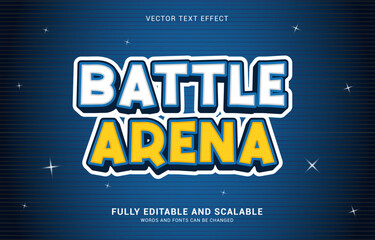 editable text effect, Battle Arena style