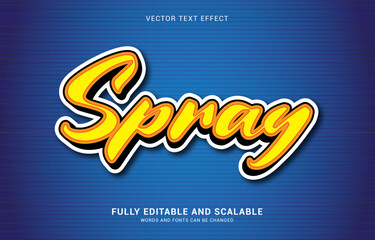 editable text effect, Spray style