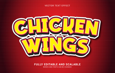 editable text effect, Chicken Wings style