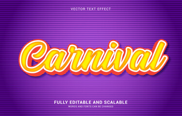 editable text effect, Carnival style