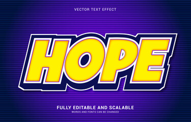 editable text effect, Hope style