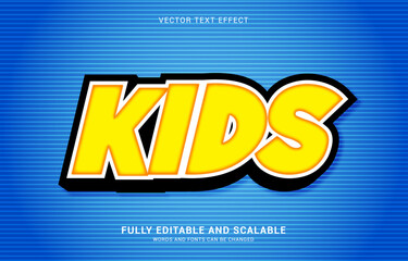 editable text effect, Kids style