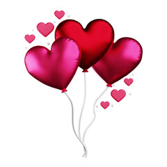 3D illustration of love balloon