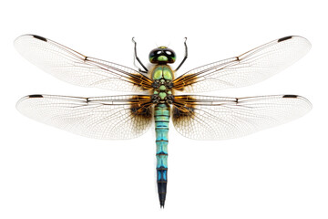 Ethereal Flutter: The Enchanting World of the Dragonfly isolated on transparent background - obrazy, fototapety, plakaty