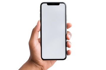 Digital Connection: A Gesture of Holding a Phone isolated on transparent background