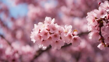 Fototapeta premium cherry blossom sakura flower in spring season with soft focus