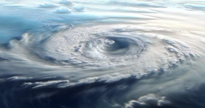 Extratropical cyclone in a ocean