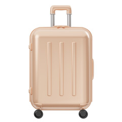 3D Cream Travel Luggage