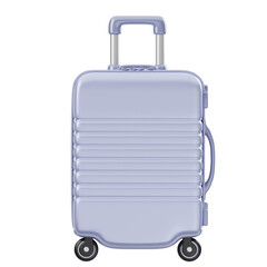 3D Purple Travel Luggage