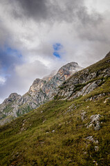 Fototapeta premium dramatic mountains rocky peaks