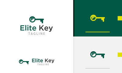 Logo design icon of geometric modern secure locked door house key hacker security protection