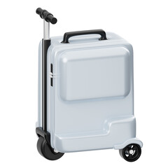 3D Silver Airwheel Travel Suitcase