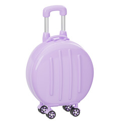 3D Purple Travel Luggage