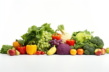 Fototapeta na wymiar Fresh vegetables on white background