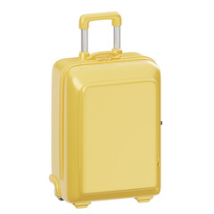 3D Yellow Travel Luggage