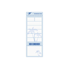 Plane ticket icon isolated on transparent background