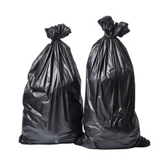 Garbage bags on white background